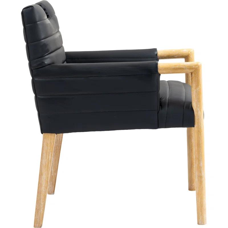 Latitude Run® Jaynia Vegan Leather Dining Arm Chair