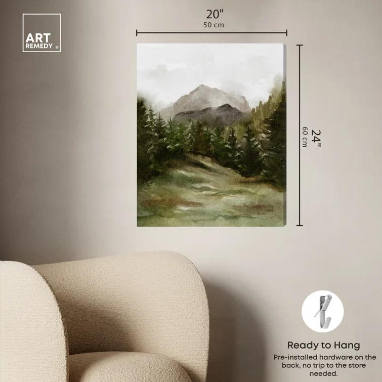 Art Remedy Watercolor Landscapes " April Woodland " by Art Remedy on Canvas