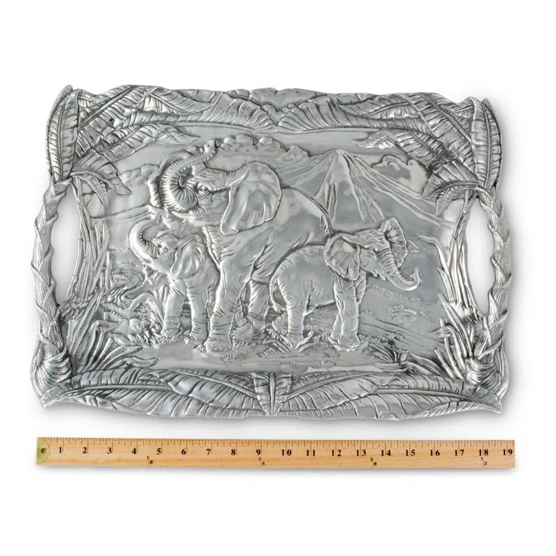 Arthur Court Designs Elephant Metal Tray
