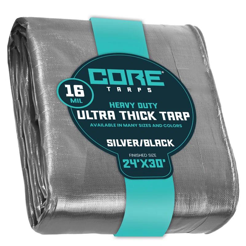 Core Tarps 16 Mil Heavy Duty Polyethylene Tarp, Waterproof, UV Resistant
