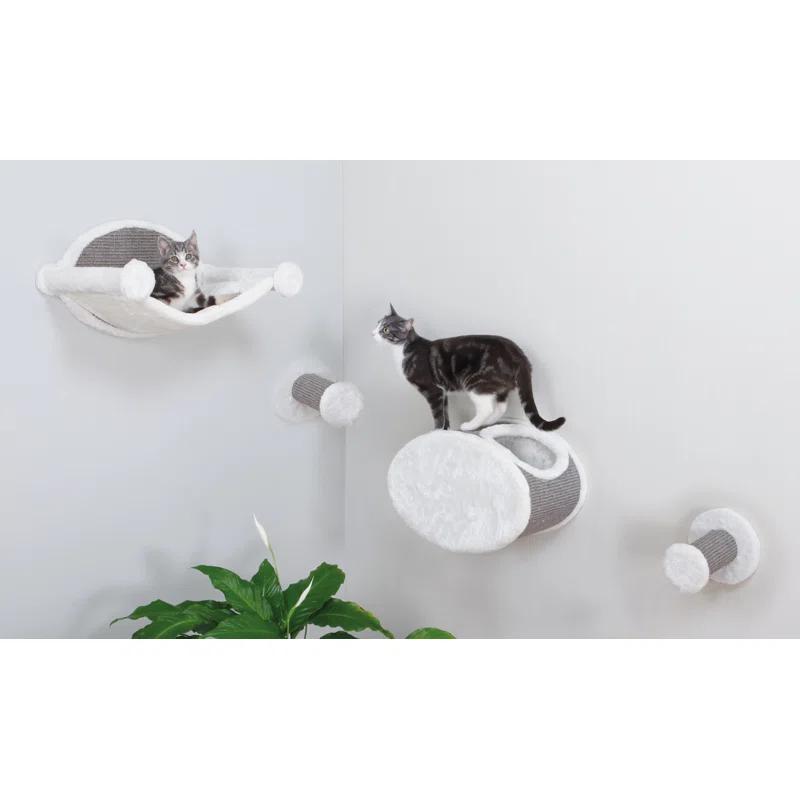 TRIXIE Wall Mounted Cat Lounge Set, Hammock and Condo with Two Steps, Cat Furniture, Scratching Post & Reviews | Wayfair