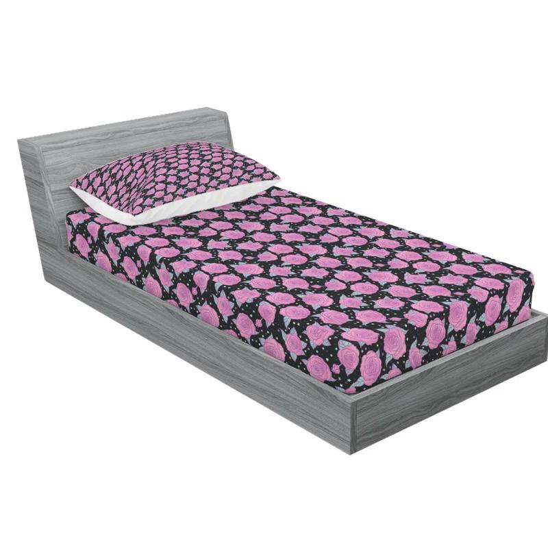Ambesonne Microfiber Floral Sheet Set