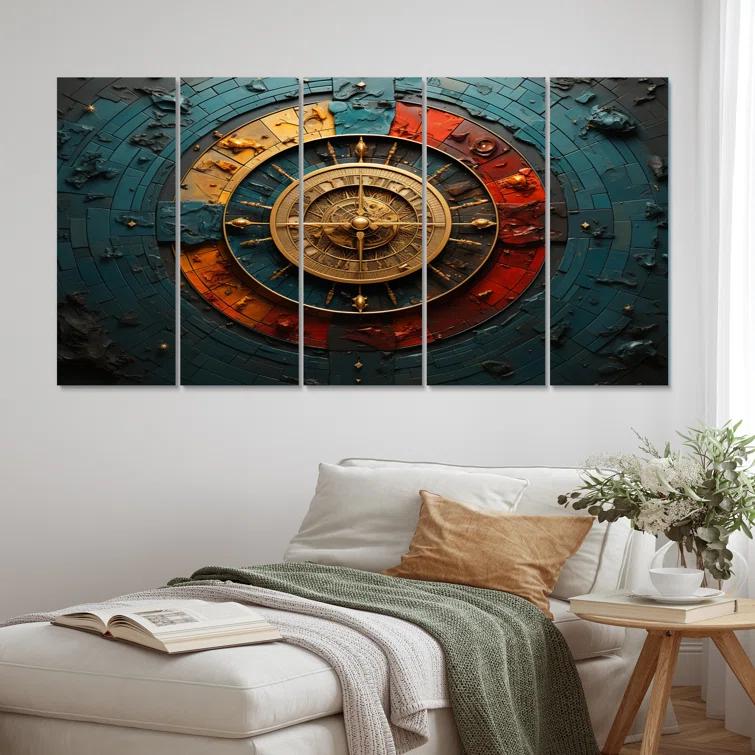 Design Art Astrology Zodiac Wheel " Astrology Zodiac Wheel " 5 - Pieces