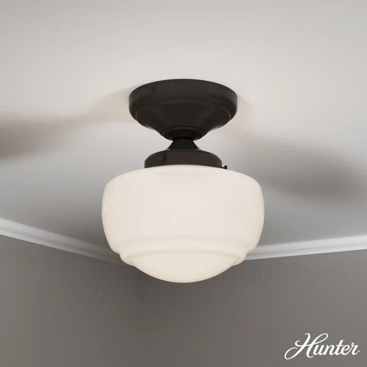 Hunter Saddle Creek 1 Light Mini Flush Mount Ceiling Light Fixture