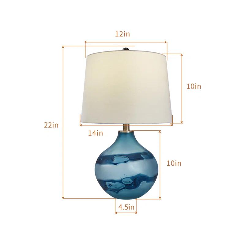 Akash Glass Table Lamp (Set of 2)