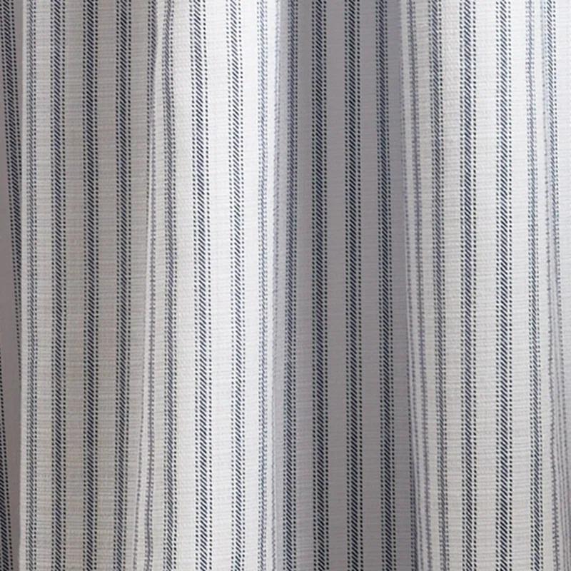Martha Stewart Ticking Stripe Indigo Tier & Valance Set