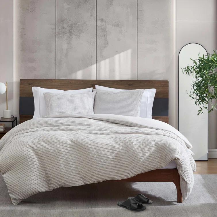 Kenneth Cole Kenneth Cole Solid Waffle Reversible Comforter Set