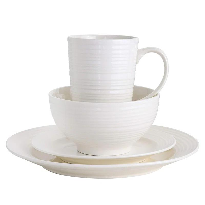 Gibson Amelia Court 16 Piece Dinnerware Set, Service for 4