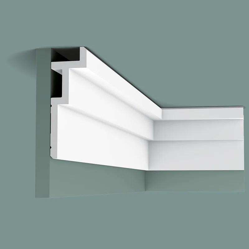 Orac Decor 2 in x 7-1/4 in x 78-3/4 in Primed White Plain Polyurethane Crown Moulding