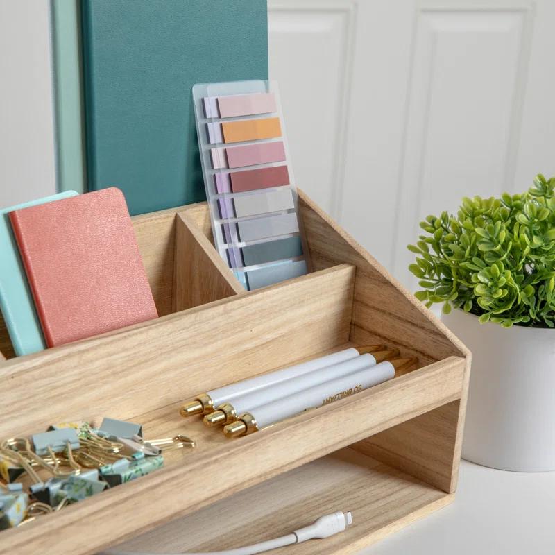 Martha Stewart Thomas Martha Stewart Wooden Office Desktop Organizer