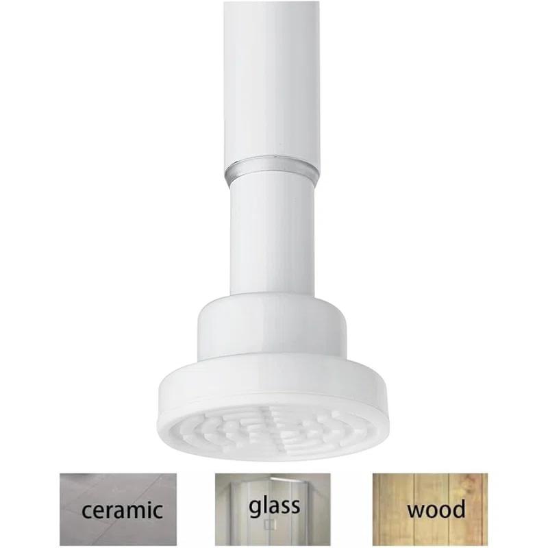 JDLiving Maxda Premium 43"- 72" Adjustable Rustproof Straight Tension Shower Curtain Rod- No Drill