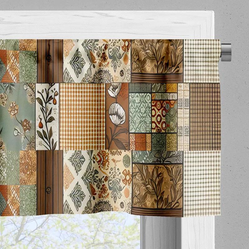 Geometric Tailored Window Valance