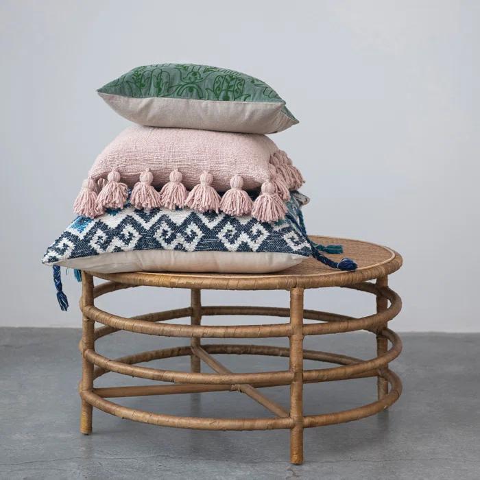 Creative Co-Op Embroidered Cotton Blend Pillow Cover
