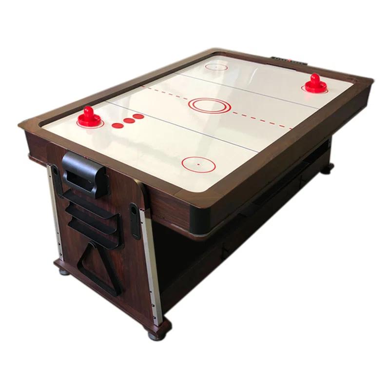 Simba USA Inc Pool Table 7ft Red + Air Hockey + Table Tennis + Table – Crown