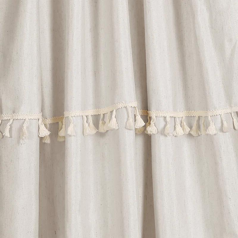 Lush Decor Solid Semi-Sheer Rod Pocket Curtain Panels (Set of 2)