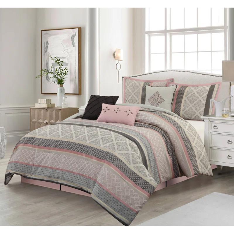 Tefia Karr Microfiber 7 Piece Comforter Set