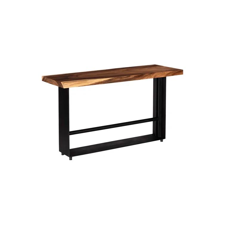 Iron Frame Bar Table, Natural