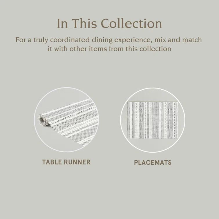 over&back Reversible Striped Table Runner