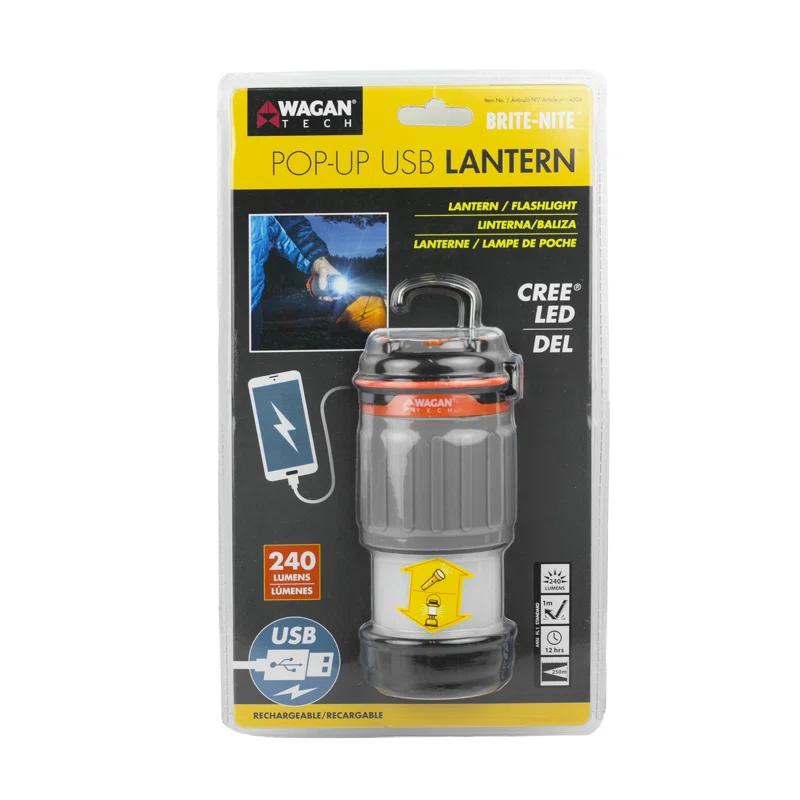 Wagan Brite-Nite 6.27'' Battery Powered Integrated LED Outdoor Lantern