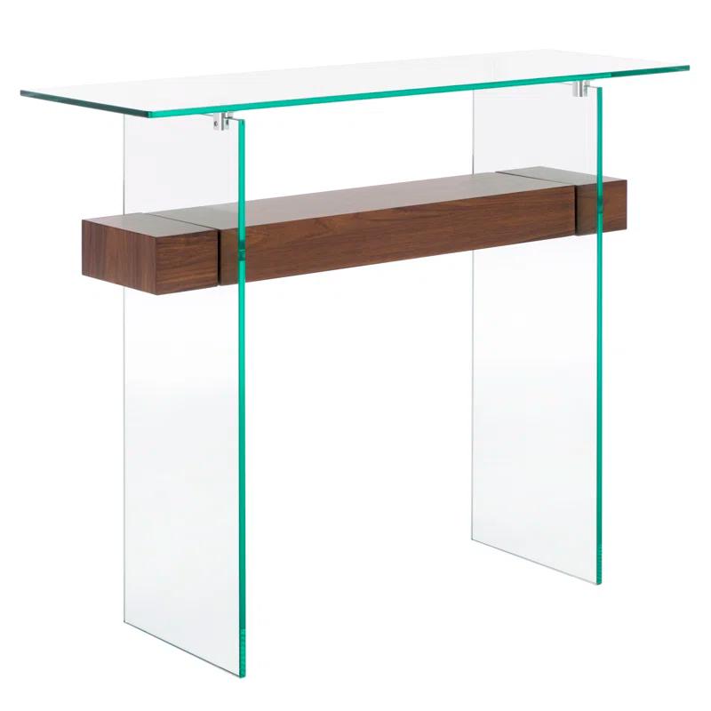 Highland Dunes Kayley 39.4'' Glass Console Table