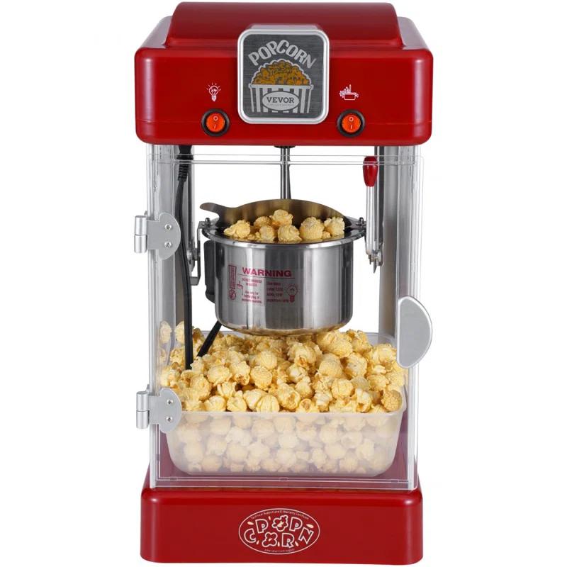 Stellweilan Tessberg Popcorn Popper Machine Tabletop Popcorn Maker 300W 2.5 Oz Red