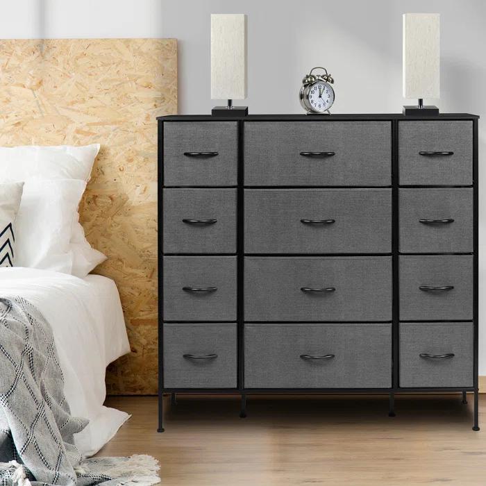 Sorbus Sorbus 12 Drawers Dresser with Steel Frame and Wood Top