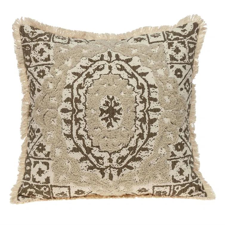 ZeaZu Abstract Cotton Throw Pillow