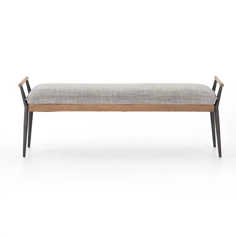 Grayson Transitional Slim-Profile Bench in Thames Raven