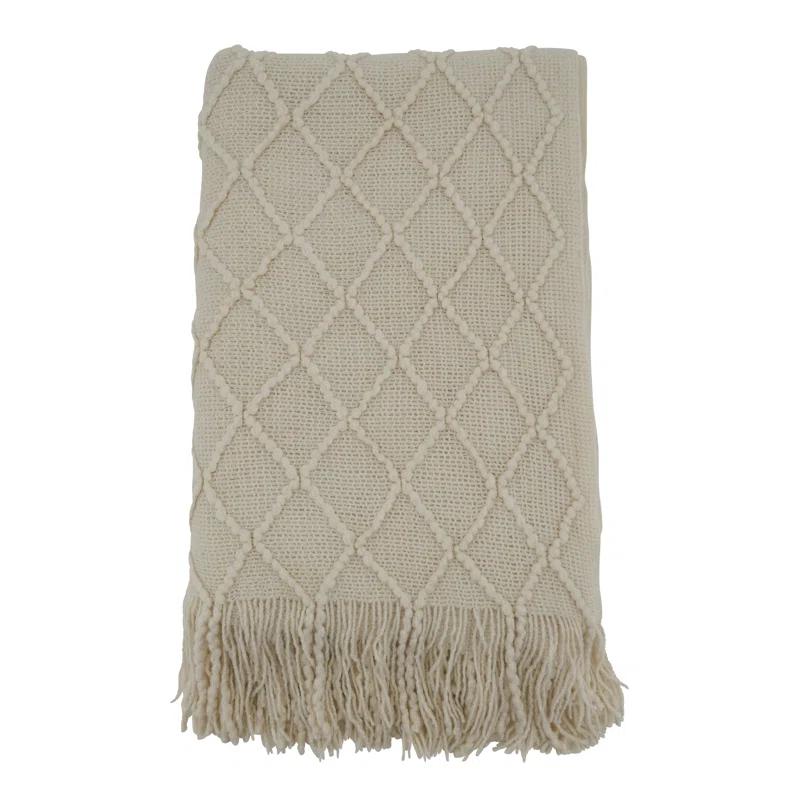 Saro Sevan Collection Hand Woven Throw Blanket