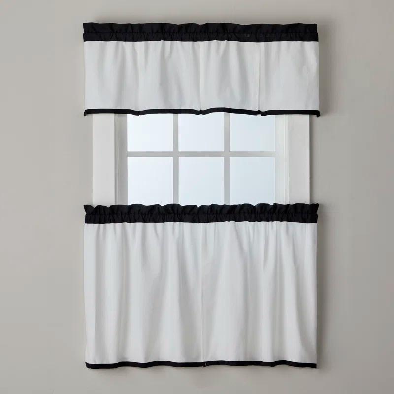 Striped Tailored 48'' W Window Valance