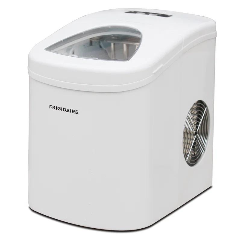 Frigidaire Ice Maker with 26 lbs. Capacity Countertop Stainless Steel Ice Maker with Transparent Window