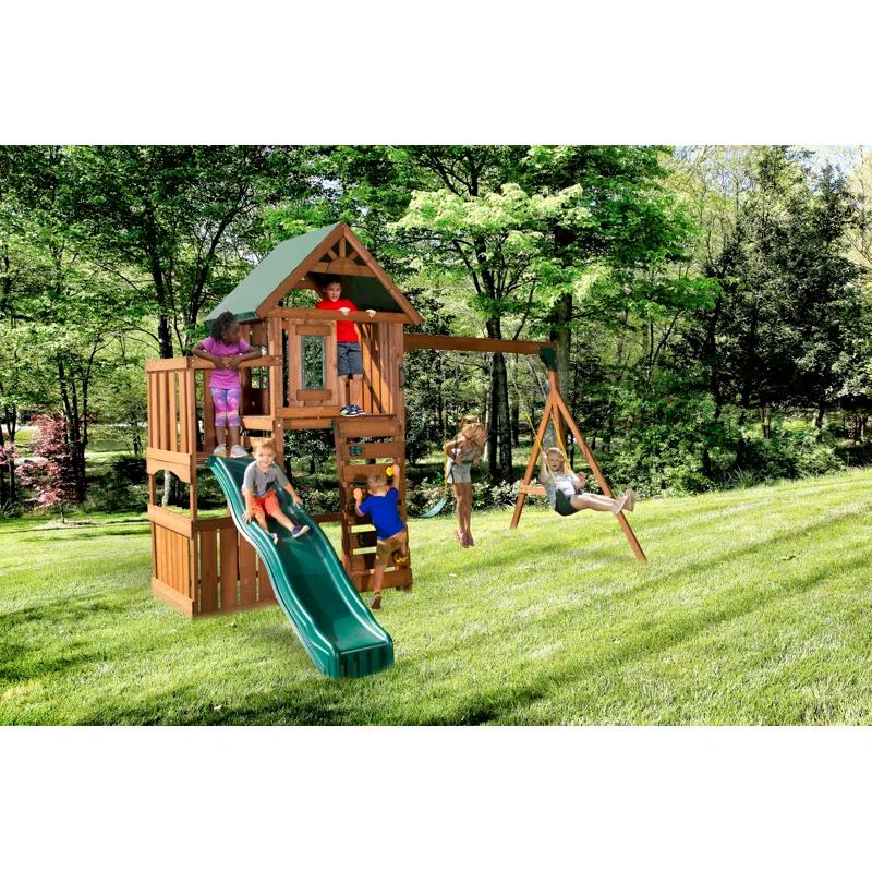 Elkhorn Wooden Play Swing Set