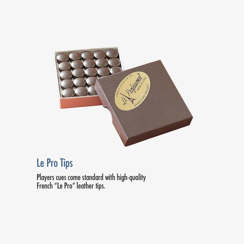 Players 2.6' Iron Clad Birdseye Maple Playing Pool Cue