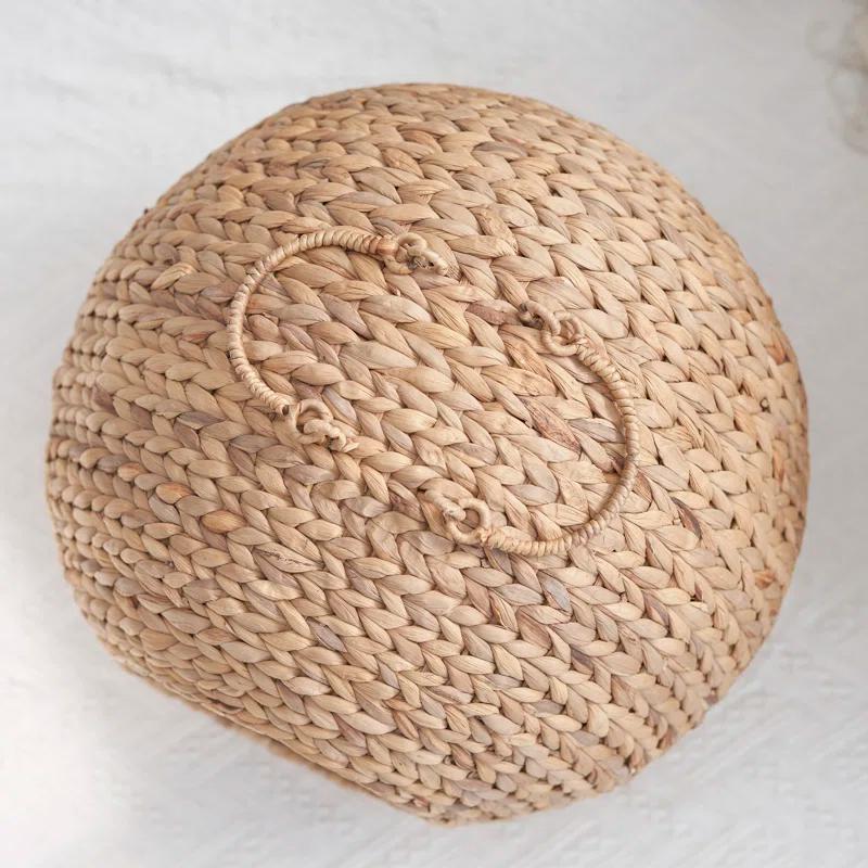 Tucker Murphy Pet™ Emmely Nest Water Hyacinth Woven Wicker Round Pet Bed with Handles