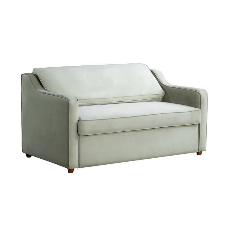 Serta Serta Juliette 62.2" Full Size Convertible Sofa, Dream Coil Comfort, Easy Assembly, Velvet Upholstery