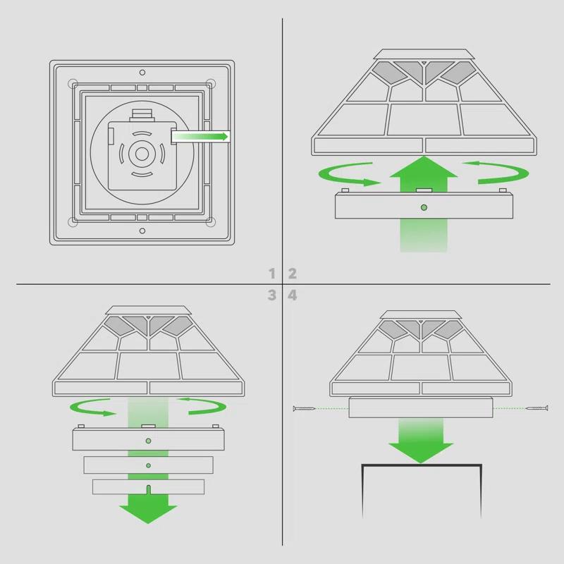 Classy Caps Real Stained Glass Low Voltage Integrated LED Glass Fence Post Cap Light 5 In. X 5 In. with Base Adapter Included