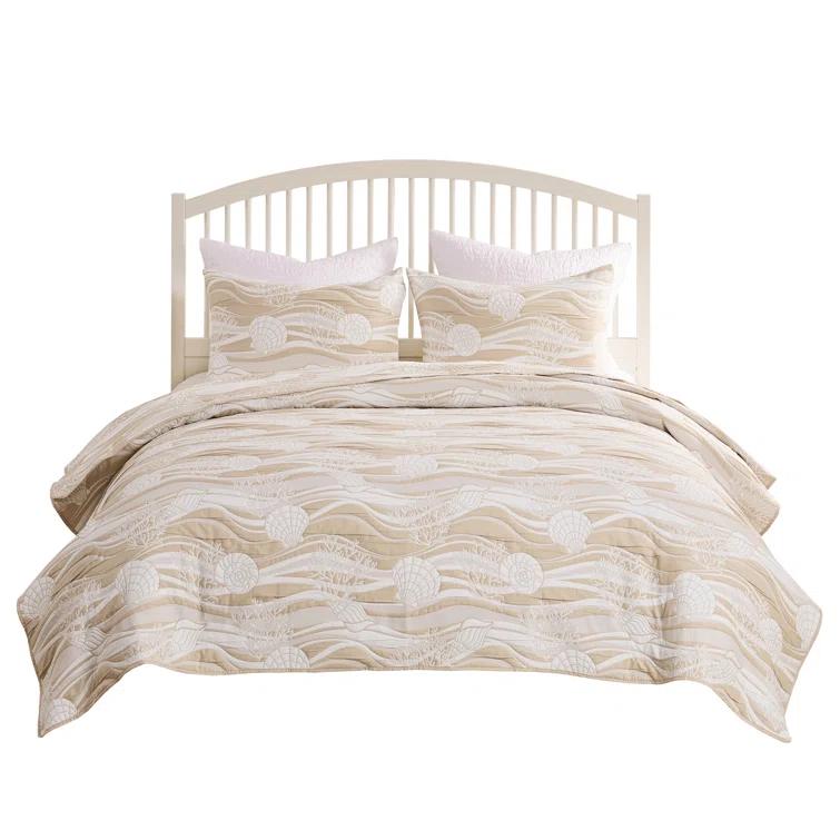 Greenland Home Fashions Coastal Paradise Jacquard Coverlet Set