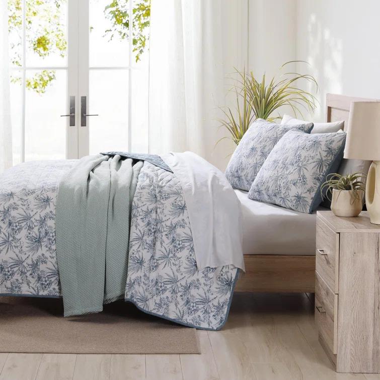 Tommy Bahama Home Tropical Cotton Floral Quilt Set