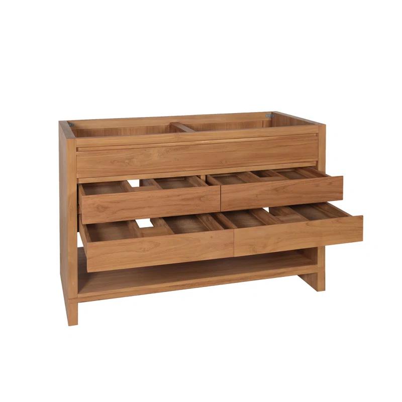 Avanity Kai 49 in. Vanity in Brown Reclaimed Wood with Carrara White Marble Top | Wayfair