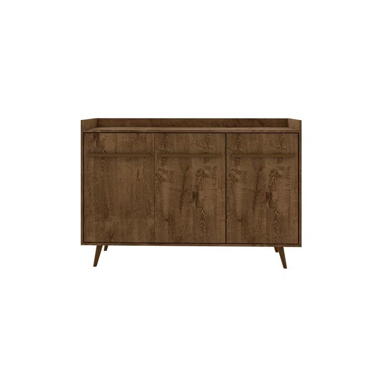 Manhattan Comfort Bradley 54" Sideboard with 4 Shelves in Rustic Brown