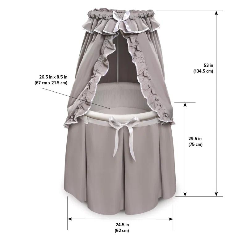 Harriet Bee Deford Bassinet with Bedding with Mattress and Stand