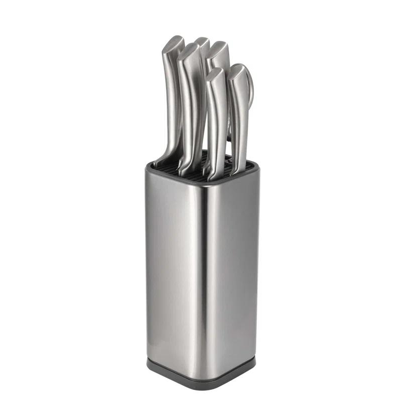 Dura Living Dura Living Universal Knife Block Holder, Stainless Steel Organizer, Space-Saving Storage Stand