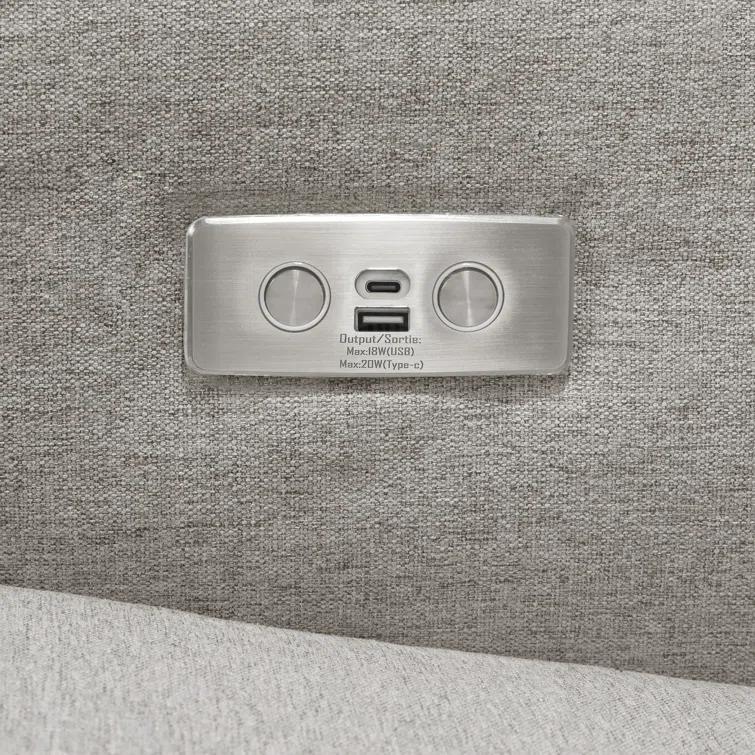 Sigi Electronic Recliner And Glider In Eco-Performance Fabric With USB Port | Water Repellent & Stain Resistant