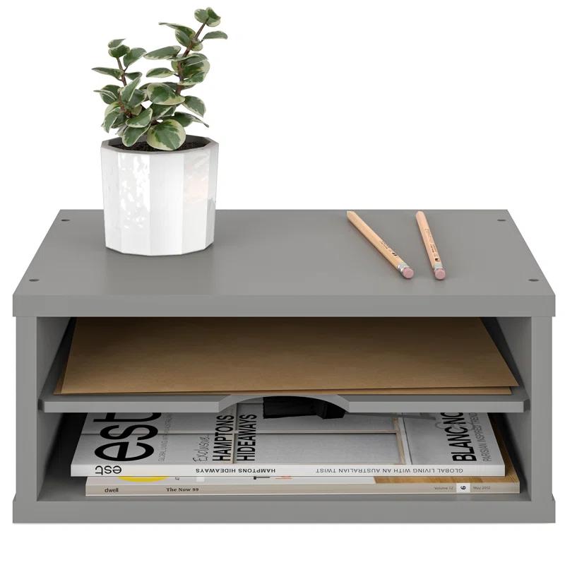 Ballucci Logan Stackable 2-Tier Paper Organizer and Monitor Stand