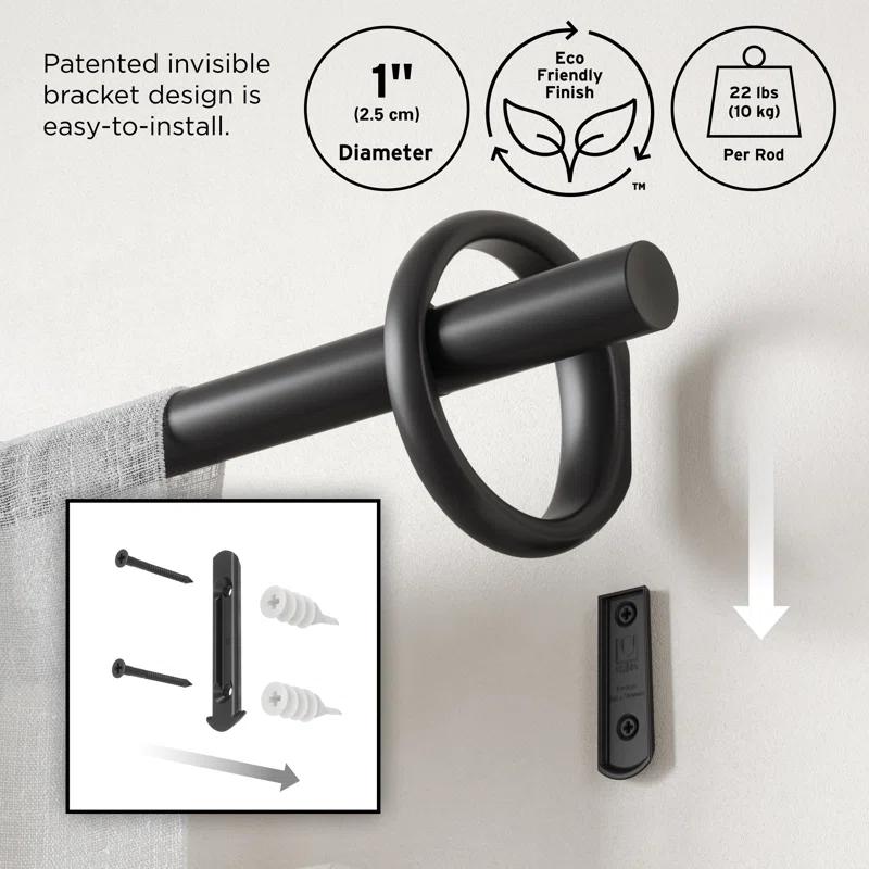 Umbra Steel Adjustable Single Curtain Rod