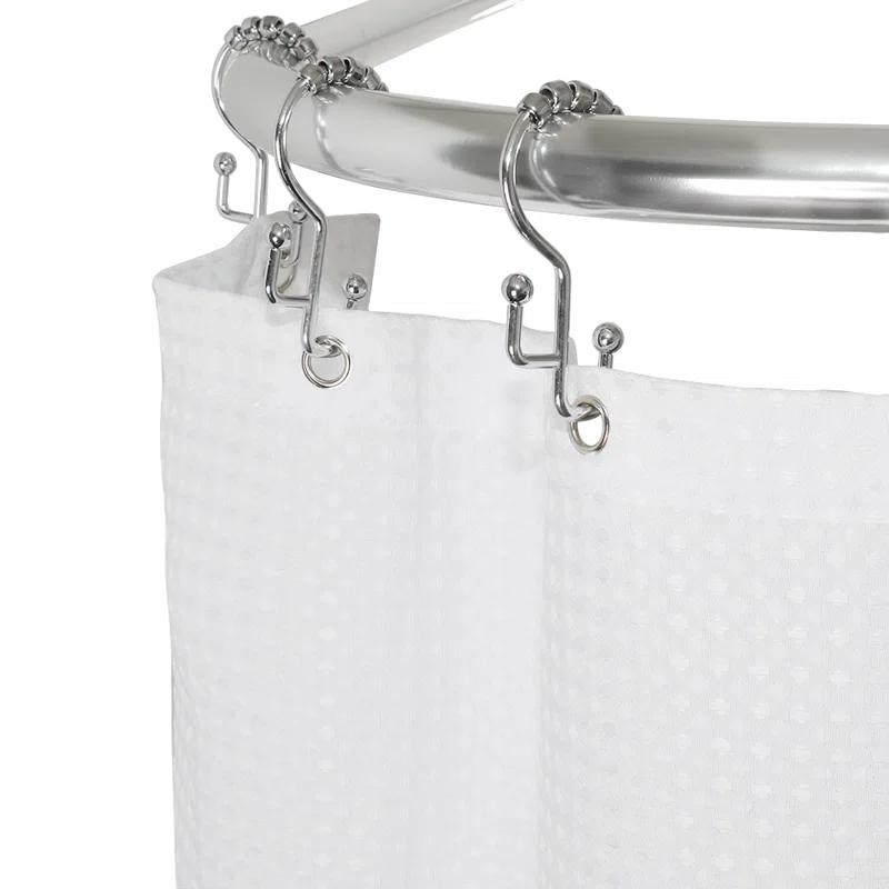 Utopia Alley Aluminum 61" D-Shape Fixed Shower Curtain Rod