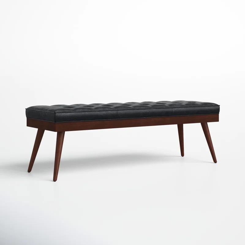 Athan Full-Grain Italian Genuine Leather Bench