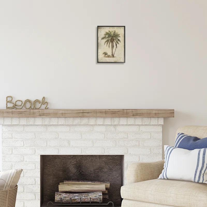 Stupell Industries Ba-008-Framed " Vintage Palm Tree Study " by Andrea Haase