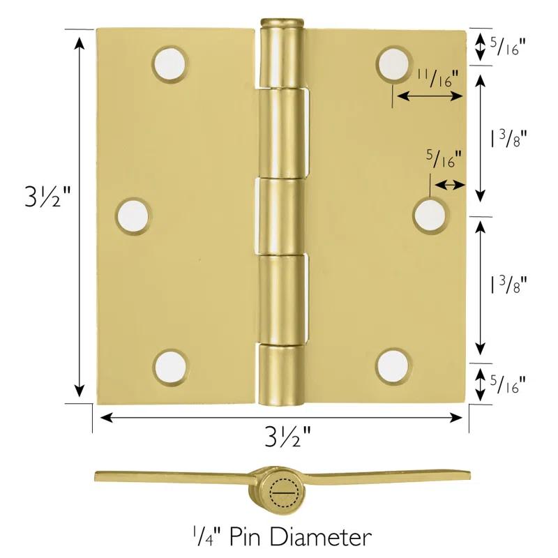 Design House 3-1/2 in. Butt Bearing 10 Door Hinges (Set of 10)