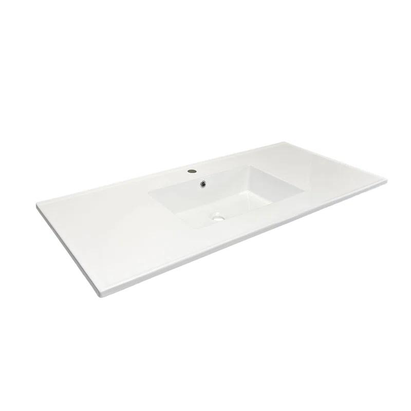 Bellaterra Home Vitreous China Top with 3-Faucet Holes